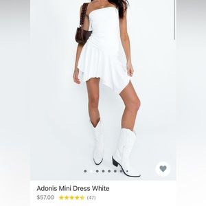 ADONIS MINI DRESS WHITE